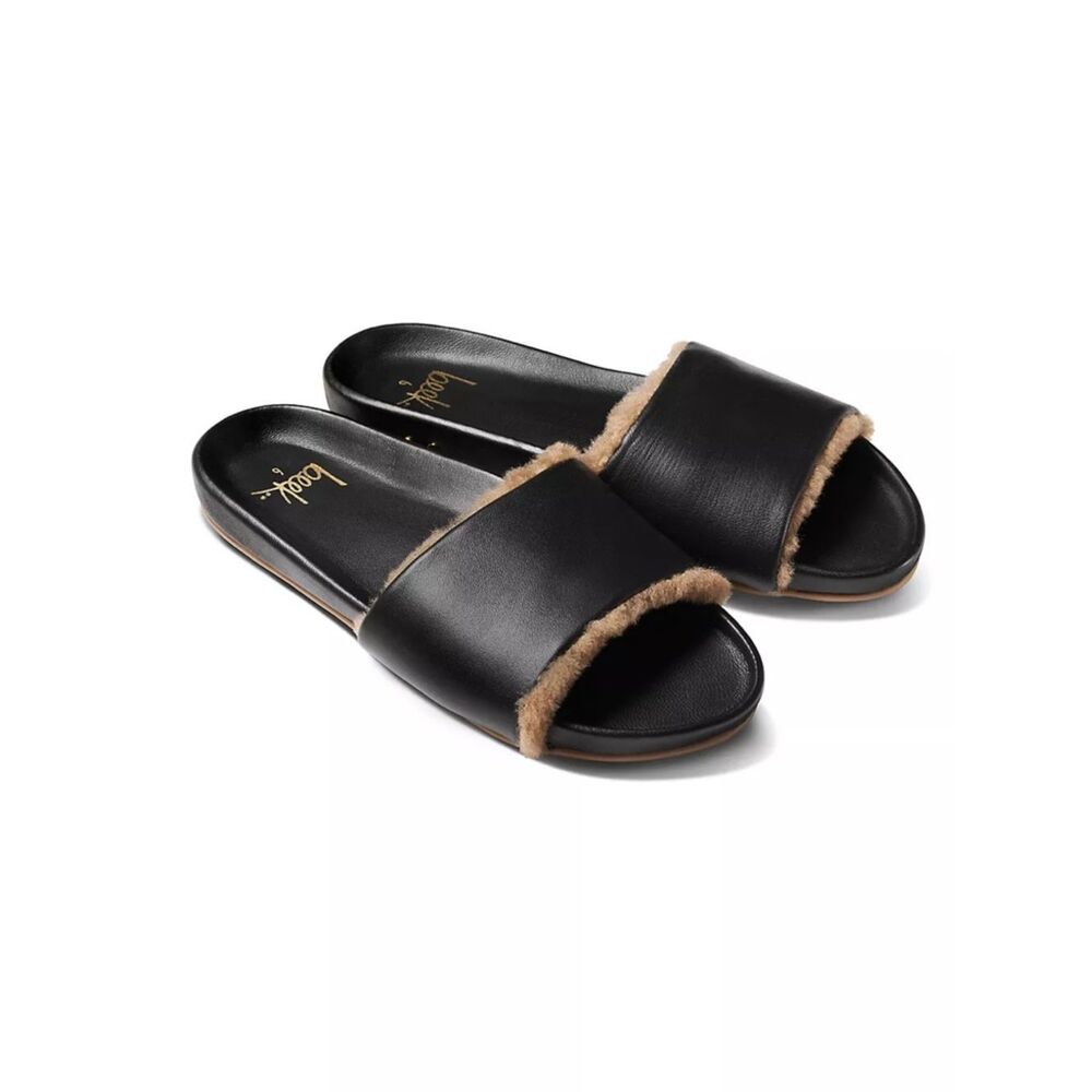 beek Gallito Shearling Sandals in black 8